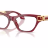 Versace VE3396U 388 - Transparent Red eyeglasses angle view