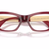 Versace VE3396U 388 - Transparent Red eyeglasses angle view