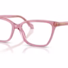 Versace VE3398F 5355 - Transparent Pink eyeglasses angle view
